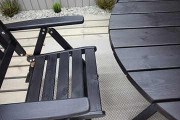 Scottsdale Spisebord Rundt 112 cm - Kaffesvart - Hagemøbler & utemiljø - Hagebord - Spisebord ute