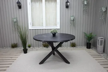 Scottsdale Spisebord Rundt 112 cm - Kaffesvart - Hagemøbler & utemiljø - Hagebord - Spisebord ute