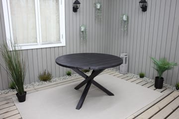 Scottsdale Spisebord Rundt 112 cm - Kaffesvart - Hagemøbler & utemiljø - Hagebord - Spisebord ute