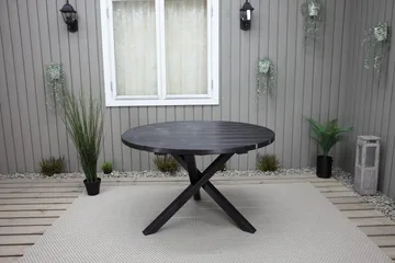 Scottsdale Spisebord Rundt 112 cm - Kaffesvart - Hagemøbler & utemiljø - Hagebord - Spisebord ute