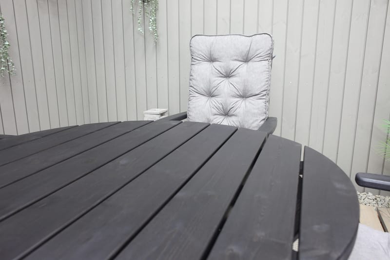 Scottsdale Spisebord Rundt 112 cm - Kaffesvart - Hagemøbler & utemiljø - Hagebord - Spisebord ute