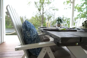 Shabby Chic Bord 195x86 cm - Grå/Hvit - Hagemøbler & utemiljø - Hagebord - Spisebord ute