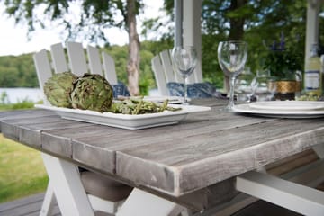 Shabby Chic Bord 195x86 cm - Grå/Hvit - Hagemøbler & utemiljø - Hagebord - Spisebord ute