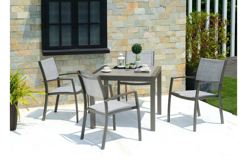 Solana Spisebord 88 cm - Grå - Hagemøbler & utemiljø - Hagebord - Spisebord ute