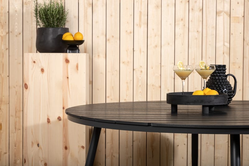 Spisebord Break 150 cm Rundt Svart - Venture Home - Spisebord ute