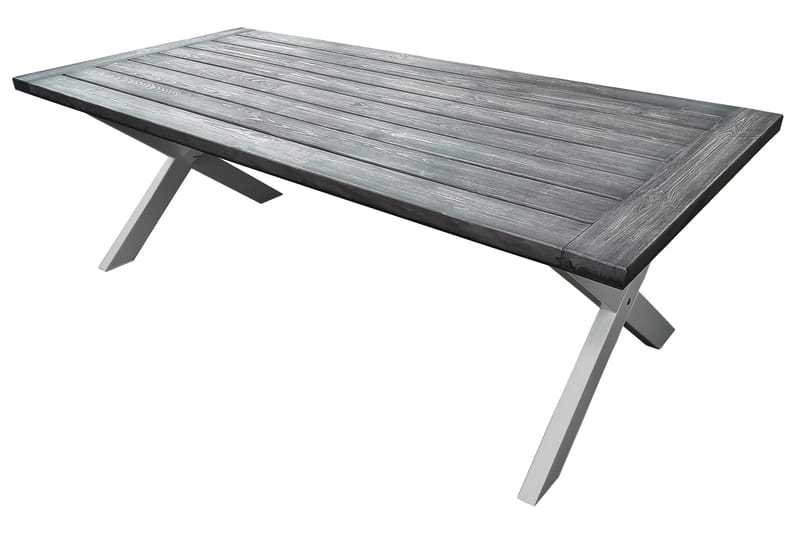 Spisebord Hains Fasta 220 cm Svart/Grå/Hvit - Svart/Grå/Hvit - Spisebord ute