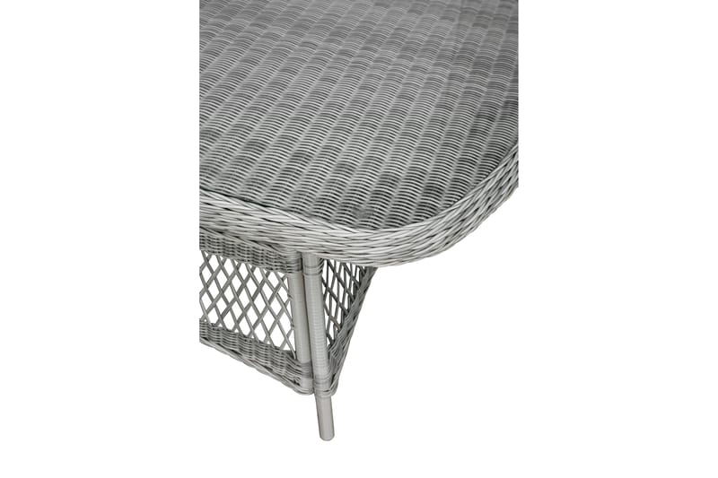 Spisebord Hven 165 cm Ovalt Glass - Sand - Spisebord ute