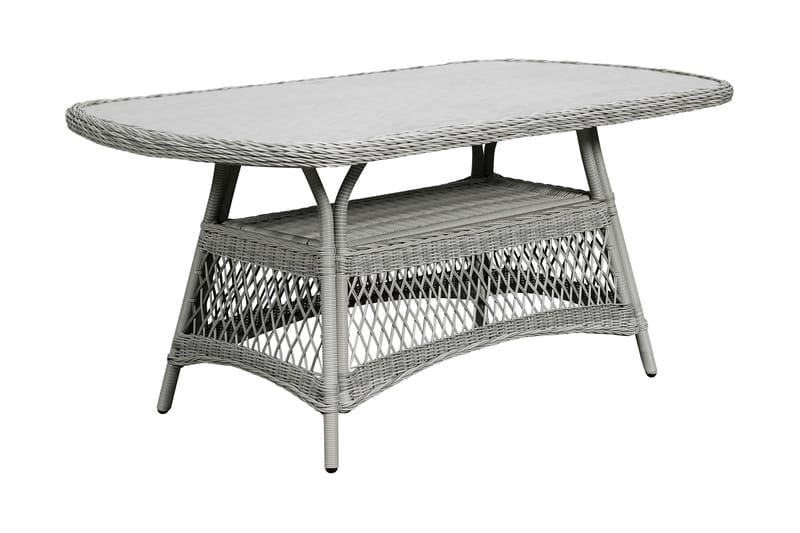 Spisebord Hven 165 cm Ovalt Glass - Sand - Spisebord ute