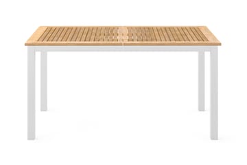 Spisebord Las Vegas Forlengningsbart 152-210x90 cm - Hvit|Teak - Hagemøbler & utemiljø - Hagebord - Spisebord ute