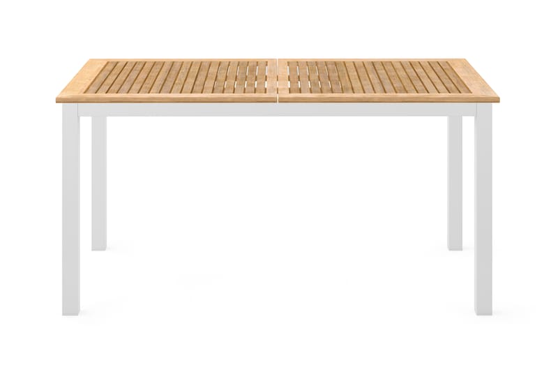 Spisebord Las Vegas Forlengningsbart 152-210x90 cm - Hvit|Teak - Hagemøbler & utemiljø - Hagebord - Spisebord ute