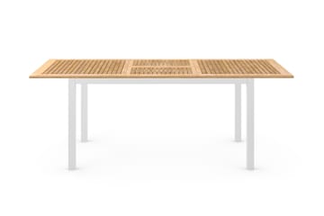Spisebord Las Vegas Forlengningsbart 152-210x90 cm - Hvit|Teak - Hagemøbler & utemiljø - Hagebord - Spisebord ute