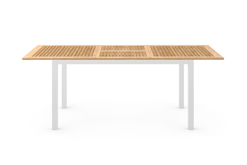 Spisebord Las Vegas Forlengningsbart 152-210x90 cm, Hvit|Teak