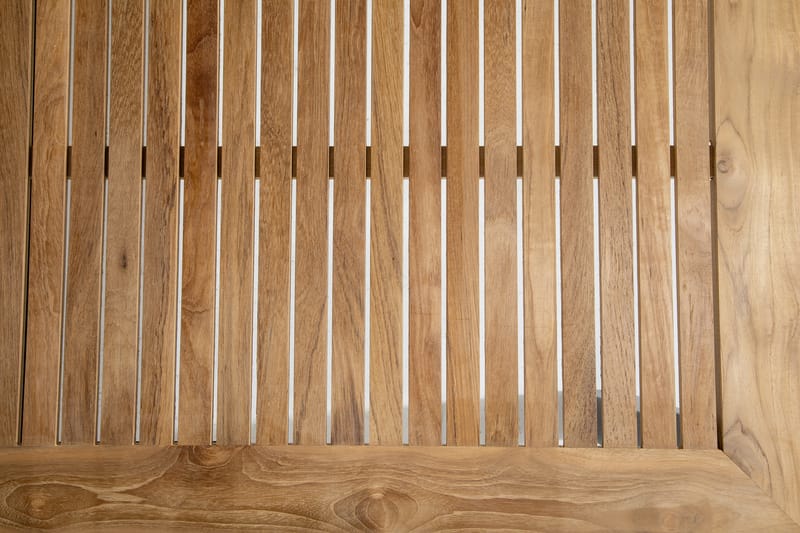 Spisebord Las Vegas Forlengningsbart 152-210x90 cm - Hvit|Teak - Hagemøbler & utemiljø - Hagebord - Spisebord ute