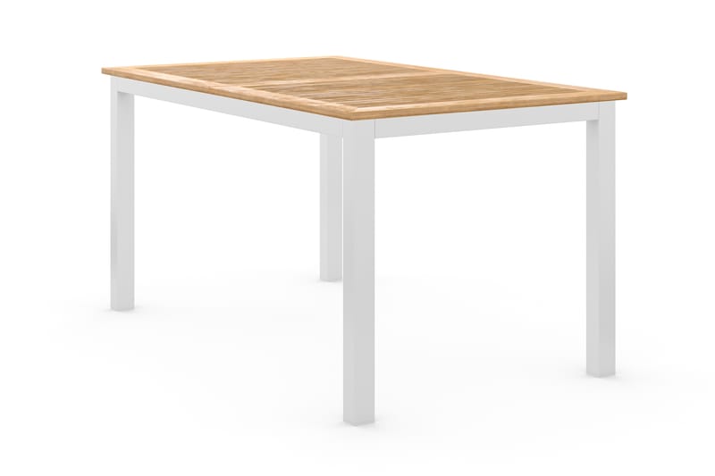 Spisebord Las Vegas Forlengningsbart 152-210x90 cm - Hvit|Teak - Hagemøbler & utemiljø - Hagebord - Spisebord ute