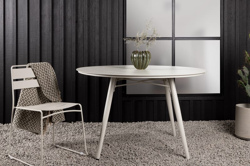 Spisebord Lina 120 cm Rundt Grå - Venture Home - Spisebord ute