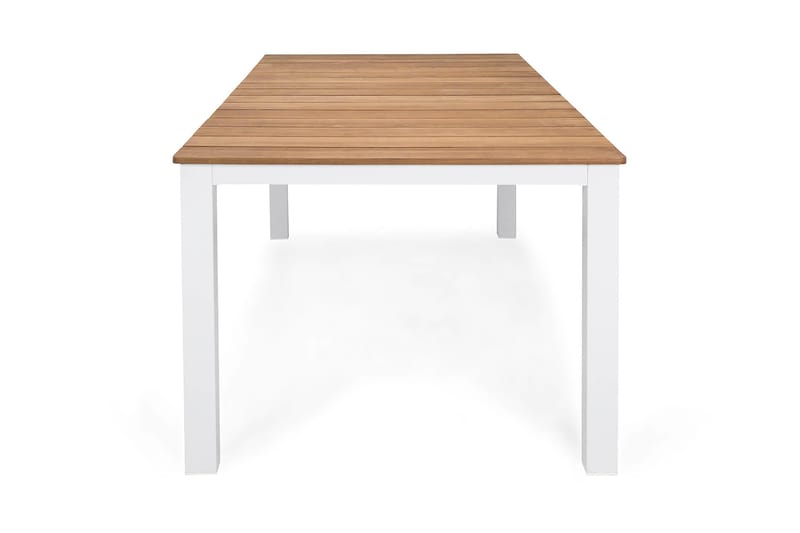 Spisebord Oliver 210x100 cm - Hvit|Teak - Spisebord ute