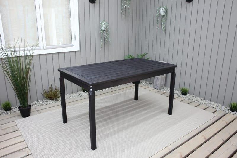 Spisebord Olivio 135x77 cm - Svart - Spisebord ute