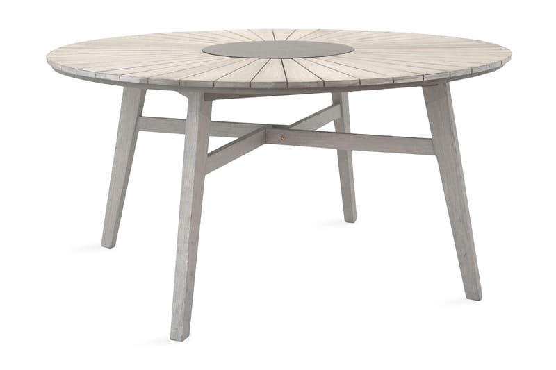 Spisebord Rives Rundt Ø150 cm Hvit - Venture Home - Spisebord ute