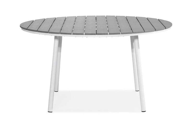 Spisebord Tunis 140 cm Rundt - Hvit|Grå - Spisebord ute