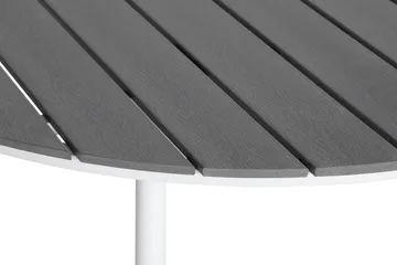Spisebord Tunis 140 cm Rundt - Hvit/Grå - Hagemøbler & utemiljø - Hagebord - Spisebord ute