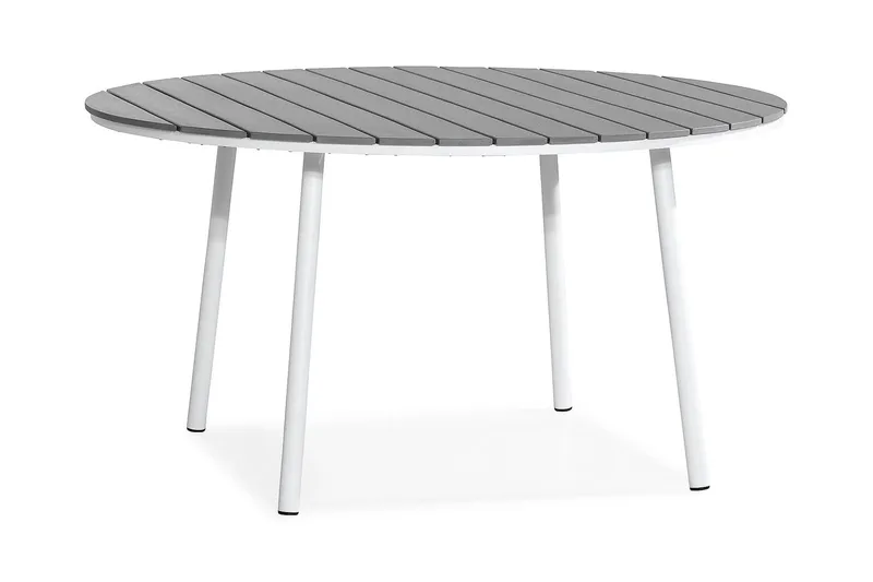 Spisebord Tunis 140 cm Rundt, Hvit/Grå