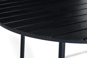 Spisebord Tunis 140 cm Rundt - Svart|Svart - Hagemøbler & utemiljø - Hagebord - Spisebord ute