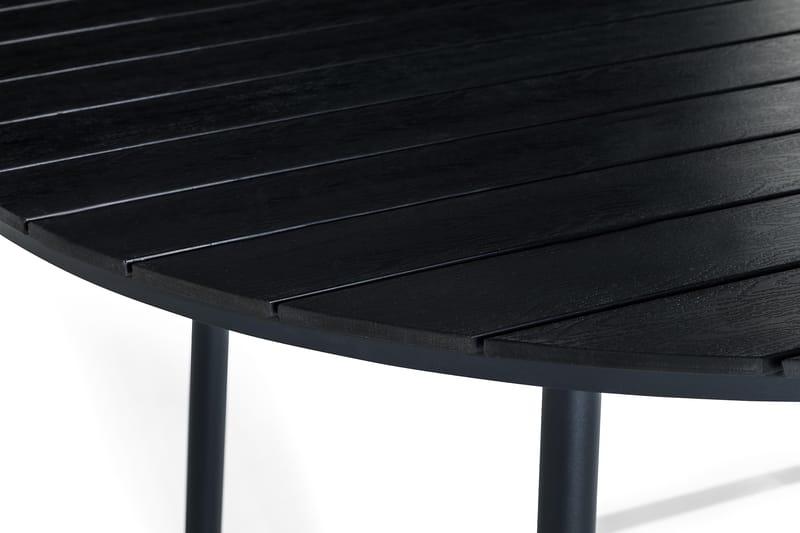 Spisebord Tunis 140 cm Rundt - Svart|Svart - Hagemøbler & utemiljø - Hagebord - Spisebord ute
