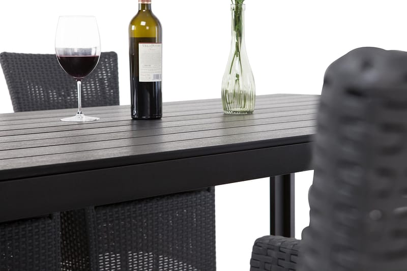 Spisebord Tunis 205x90 cm - Svart/Svart - Hagemøbler & utemiljø - Hagebord - Spisebord ute