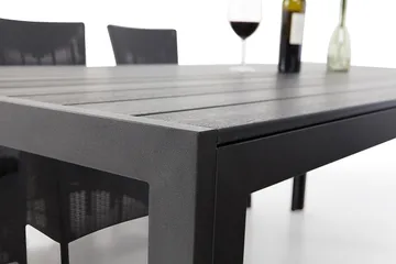 Spisebord Tunis 205x90 cm - Svart/Svart - Hagemøbler & utemiljø - Hagebord - Spisebord ute