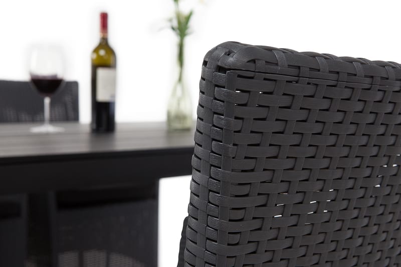 Spisebord Tunis 205x90 cm - Svart/Svart - Hagemøbler & utemiljø - Hagebord - Spisebord ute