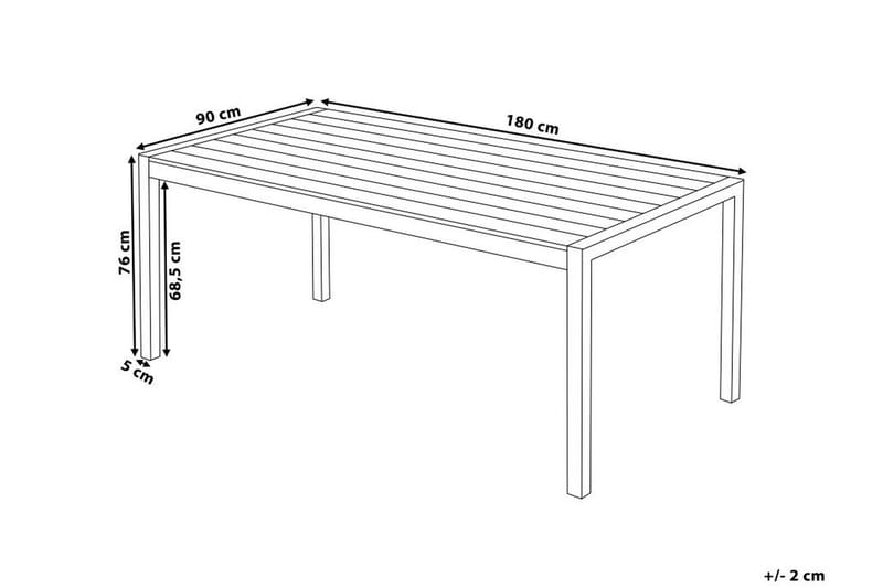 Spisebord Pereta 180 cm - Grå - Spisebord ute