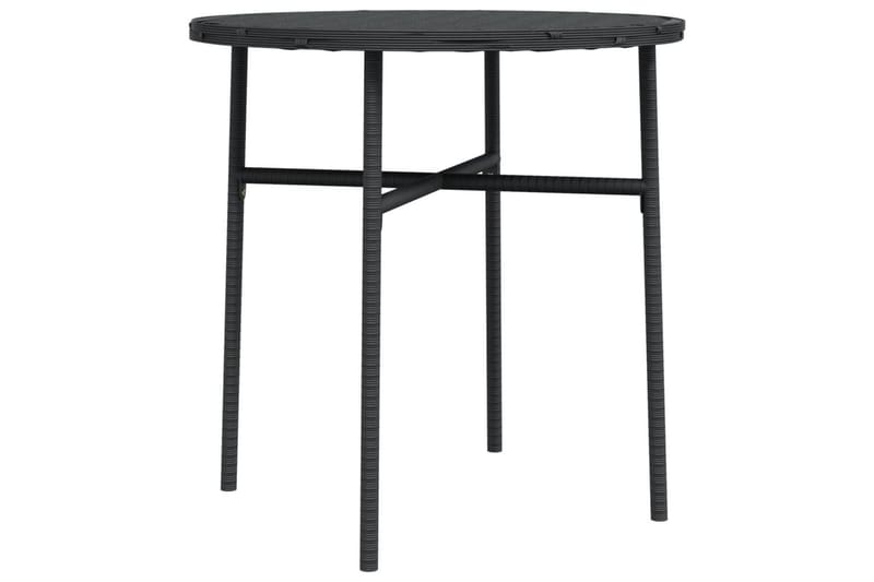 Tebord svart 45 cm polyrotting - Svart - Spisebord ute