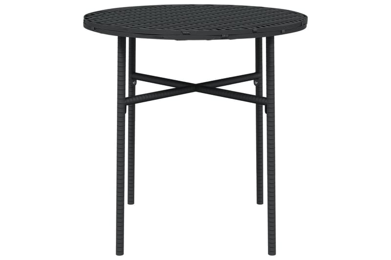 Tebord svart 45 cm polyrotting - Svart - Spisebord ute