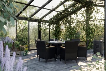 Thor Bord Rundt 140 cm - Svart - Hagemøbler & utemiljø - Hagebord - Spisebord ute