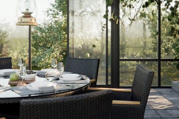 Thor Bord Rundt 140 cm - Svart - Hagemøbler & utemiljø - Hagebord - Spisebord ute