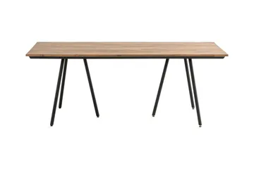 Trio Spisebord 200x100cm - Akasie / Svart - Hagemøbler & utemiljø - Hagebord - Spisebord ute