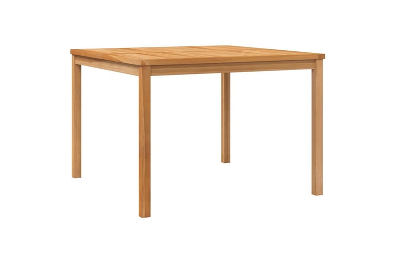 Utendørs spisebord 110x110x77 cm heltre teak - Brun - Spisebord ute