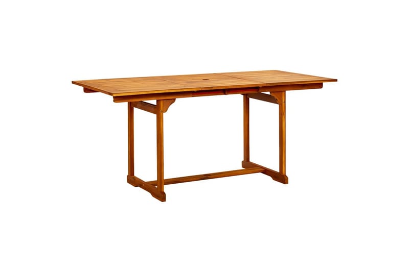 Utendørs spisebord (120-170)x80x75 cm heltre akasie - Brun - Spisebord ute