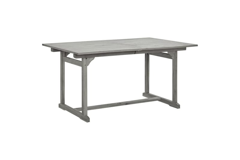 Utendørs spisebord (150-200)x100x75 cm heltre akasie - Grå - Spisebord ute