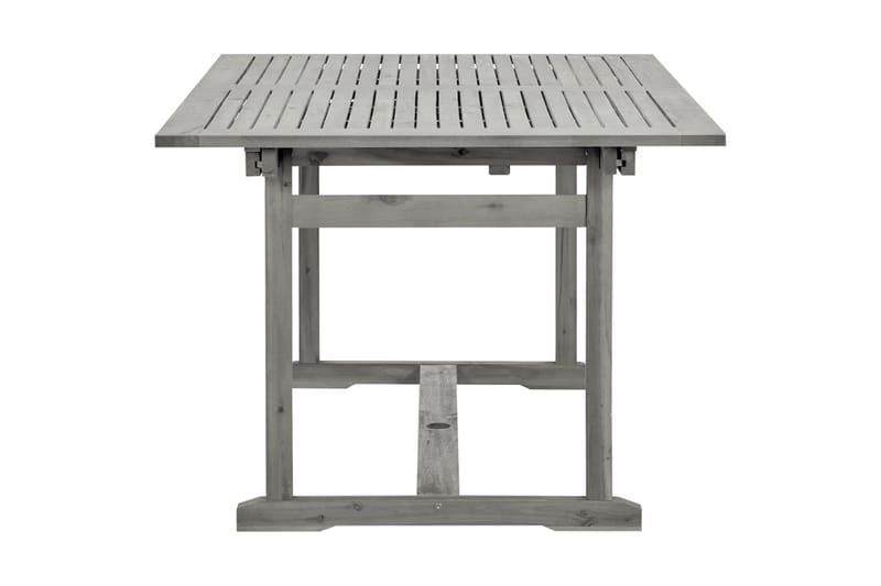 Utendørs spisebord (150-200)x100x75 cm heltre akasie - Grå - Spisebord ute
