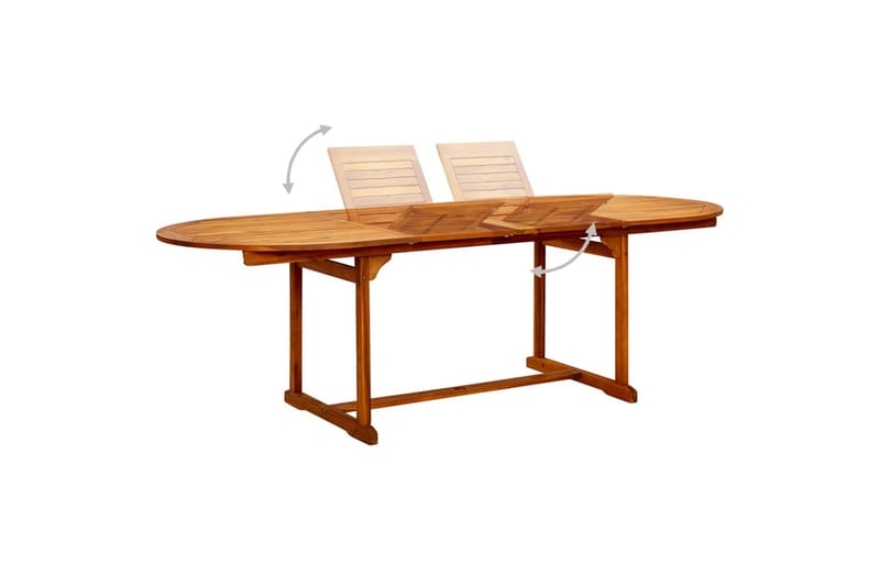 Utendørs spisebord (160-240)x100x75 cm heltre akasie - Brun - Spisebord ute