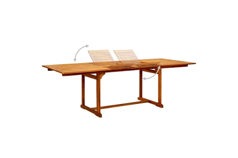 Utendørs spisebord (160-240)x100x75 cm heltre akasie - Brun - Spisebord ute