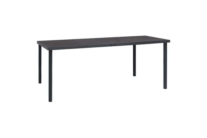 Utendørs spisebord antrasitt 190x90x74 cm stål - Antrasittgrå - Spisebord ute