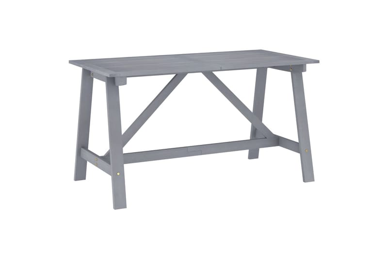 Utendørs spisebord grå 140x70x73,5 cm heltre akasie - Grå - Spisebord ute
