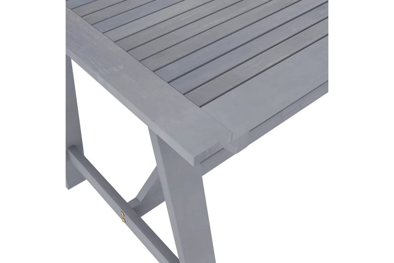 Utendørs spisebord grå 140x70x73,5 cm heltre akasie - Grå - Spisebord ute