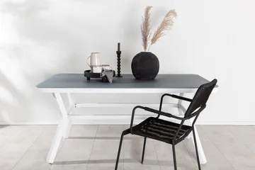 Virya Spisebord 160 cm - Hvit/Grå - Hagemøbler & utemiljø - Hagebord - Spisebord ute