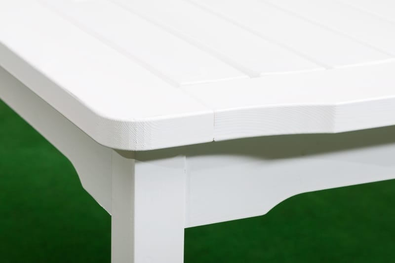 Visby bord 85x150 cm - Hvitbeiset furu - Spisebord ute