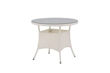 Volta Spisebord 90 Rundt - Hvit - Hagemøbler & utemiljø - Hagebord - Spisebord ute
