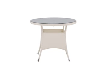 Volta Spisebord 90 Rundt - Hvit - Hagemøbler & utemiljø - Hagebord - Spisebord ute