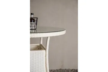 Volta Spisebord 90 Rundt - Hvit - Hagemøbler & utemiljø - Hagebord - Spisebord ute